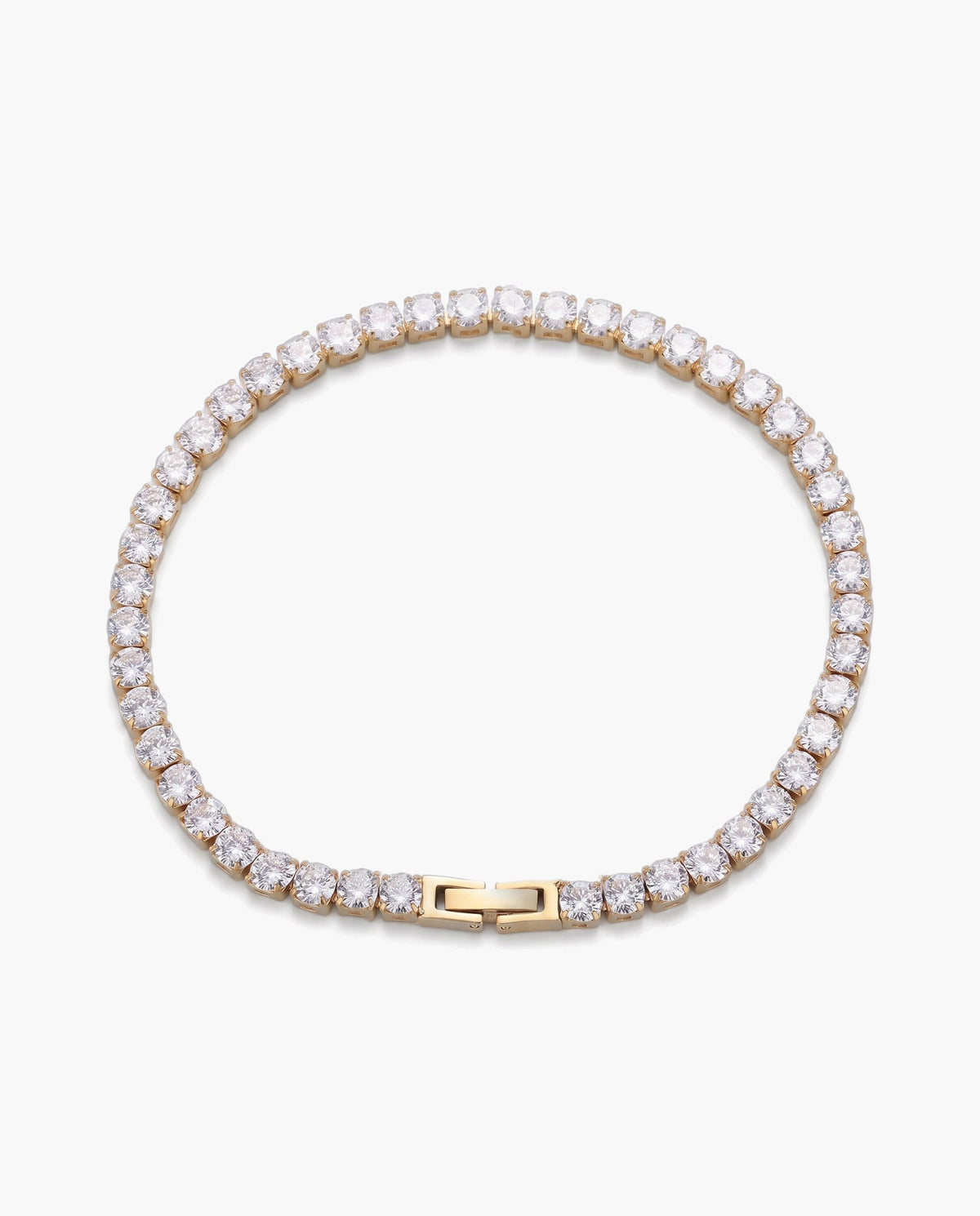 Marco Maveri Cubic Zirconia Tennis Bracelet, Gold, 3 mm wide