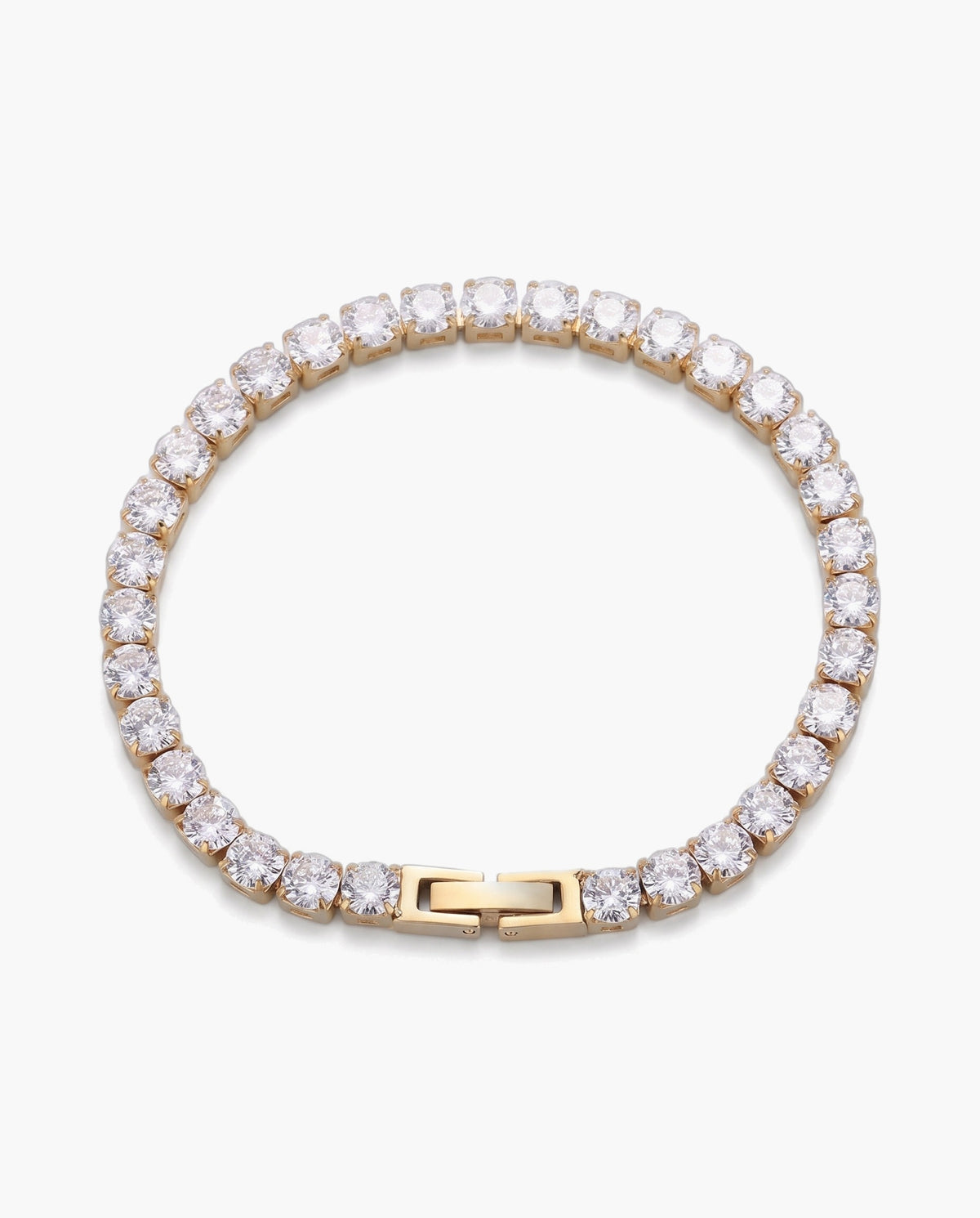 Marco Maveri Cubic Zirconia Tennis Bracelet, Gold, 4 mm wide
