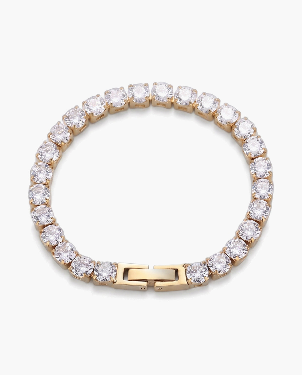 Marco Maveri Cubic Zirconia Tennis Bracelet, Gold, 5 mm wide