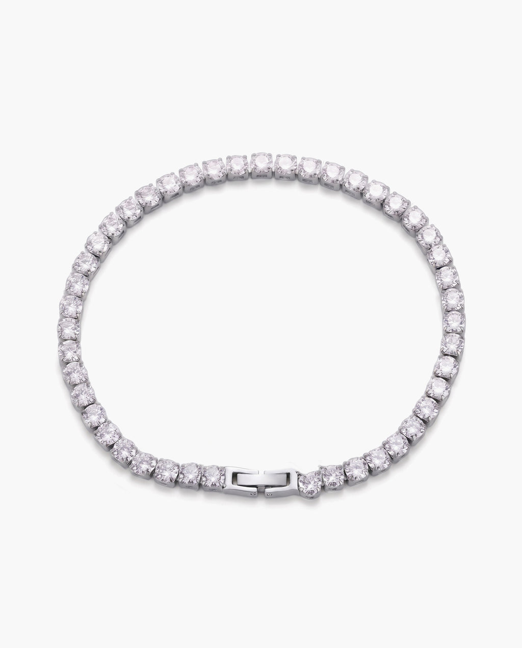 Marco Maveri Cubic Zirconia Tennis Bracelet, Silver, 3 mm wide
