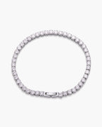 Marco Maveri Cubic Zirconia Tennis Bracelet, Silver, 3 mm wide