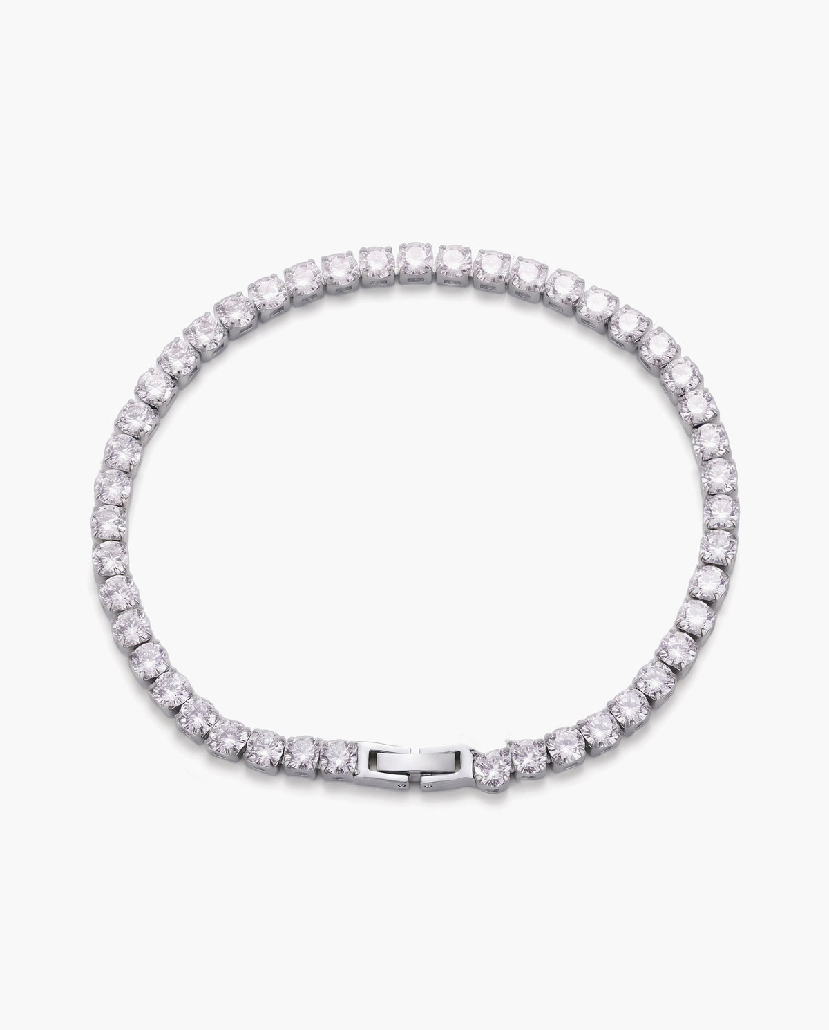 Marco Maveri Cubic Zirconia Tennis Bracelet, Silver, 3 mm wide