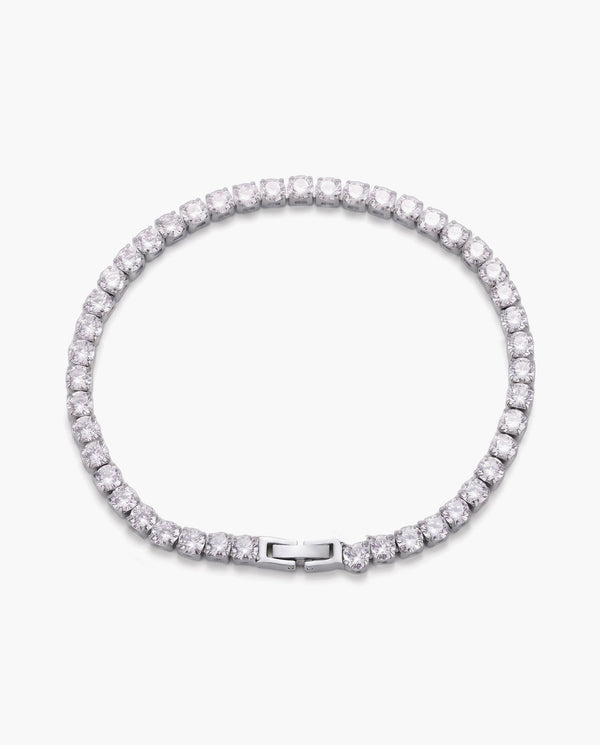 Marco Maveri Cubic Zirconia Tennis Bracelet, Silver, 3 mm wide