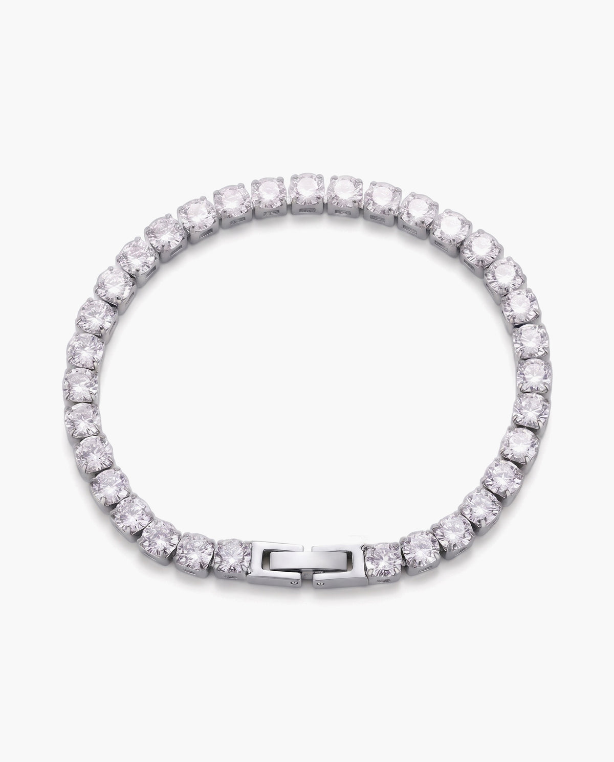 Marco Maveri Cubic Zirconia Tennis Bracelet, Silver, 4 mm wide