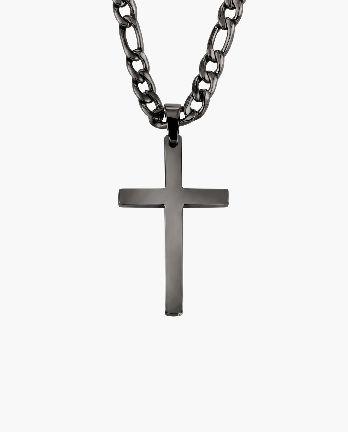 Marco Maveri Figaro Chain with Cross Pendant, Black