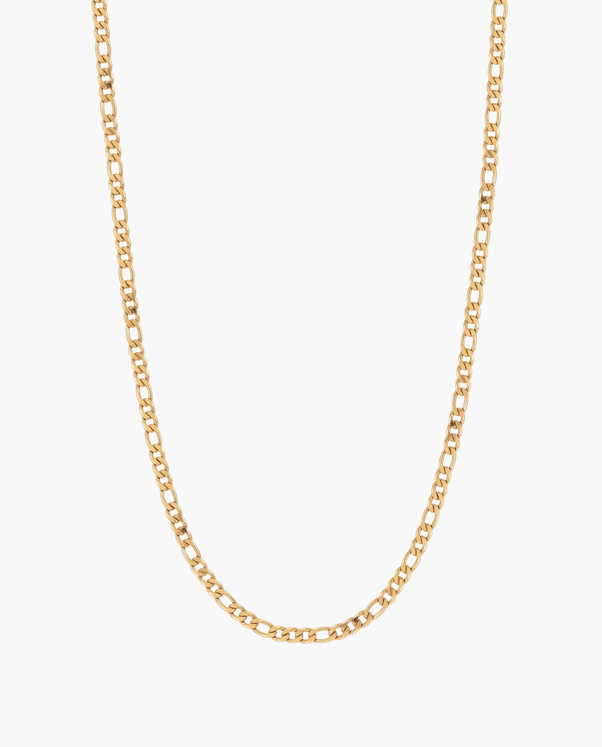 Marco Maveri Figaro Link Chain Necklace, Gold, 3 mm wide