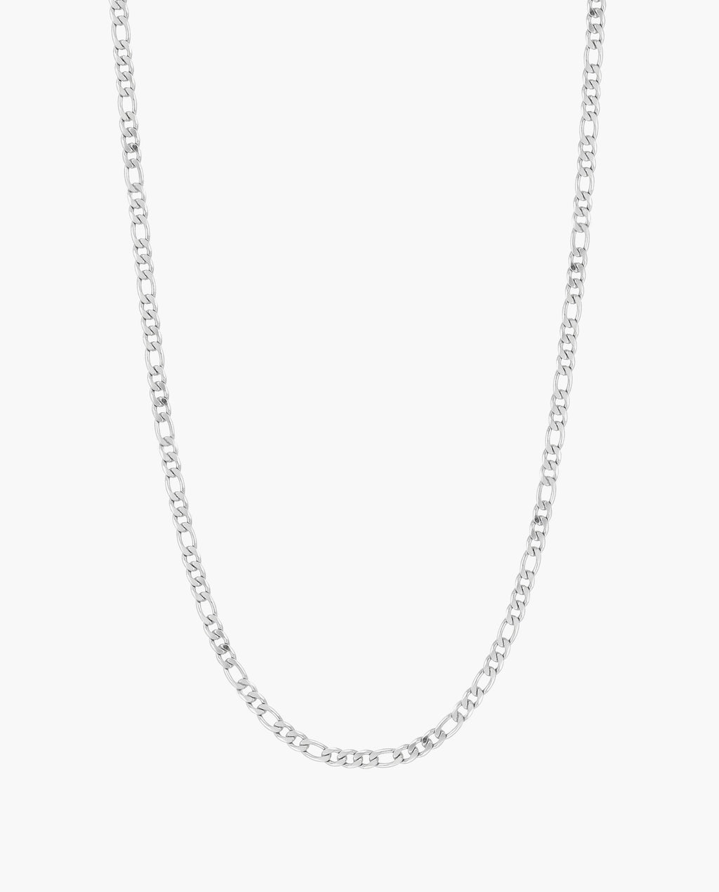 Marco Maveri Figaro Link Chain Necklace, Silver, 3 mm wide