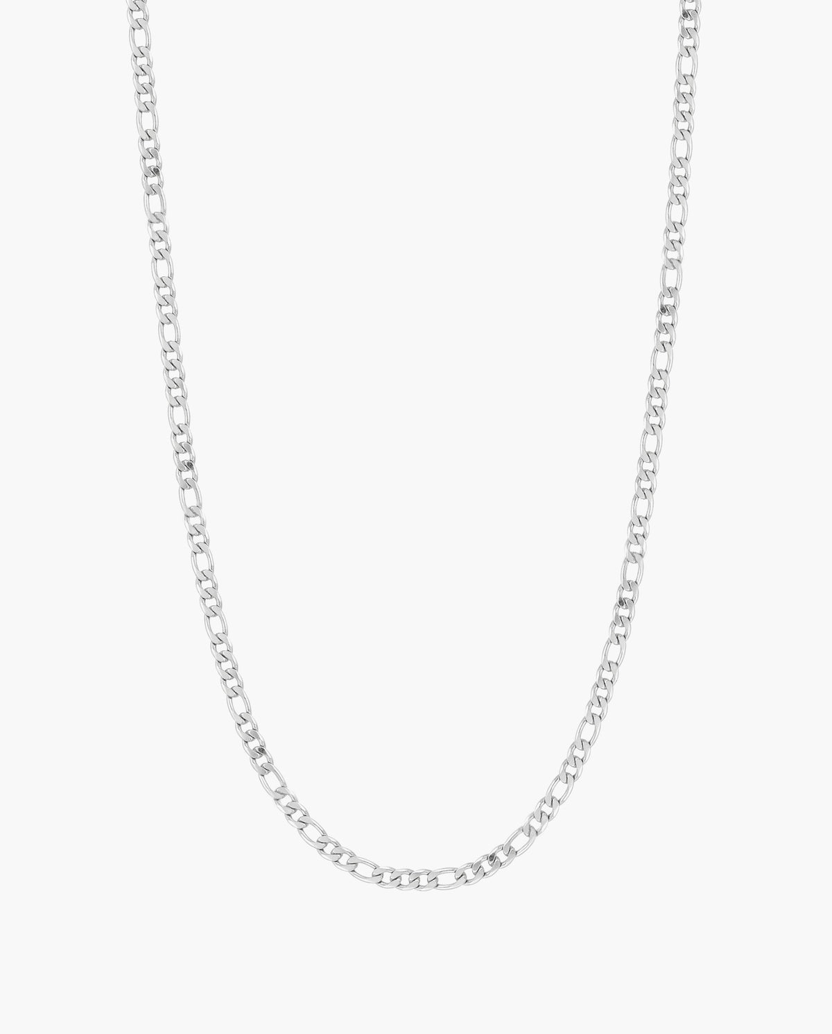 Marco Maveri Figaro Link Chain Necklace, Silver, 3 mm wide