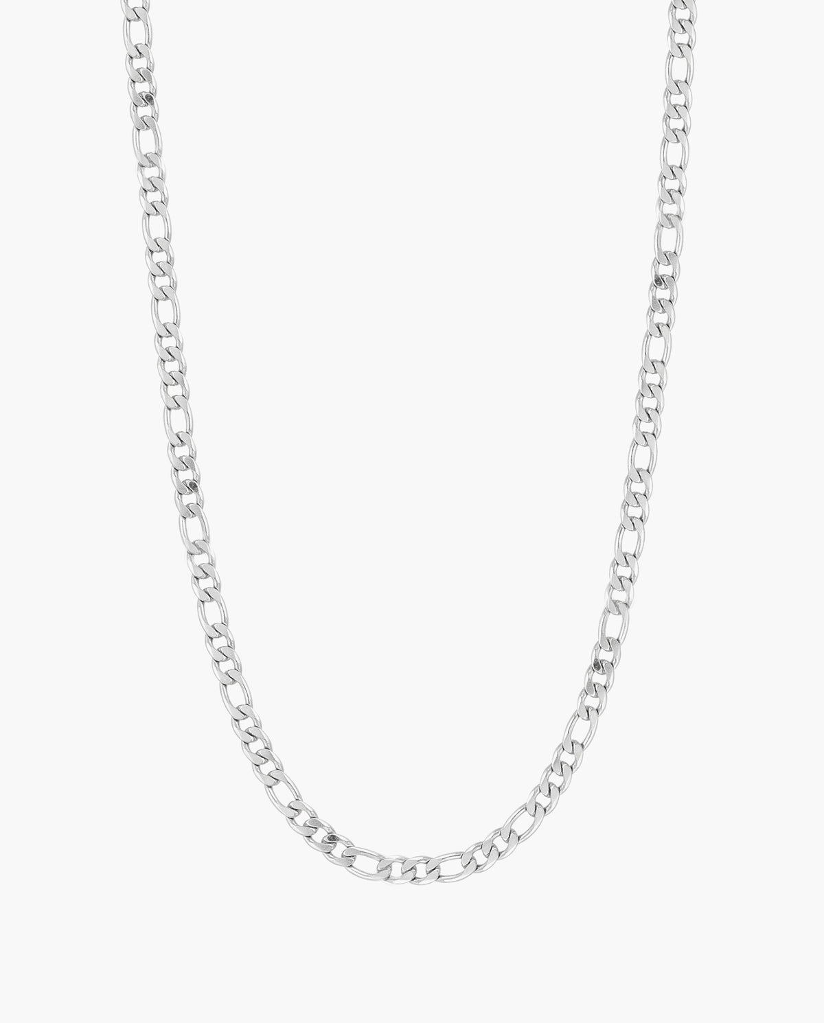 Marco Maveri Figaro Link Chain Necklace, Silver, 4 mm wide