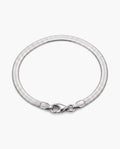 Marco Maveri Flat Snake Chain Bracelet, Silver, 3 mm wide