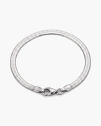 Marco Maveri Flat Snake Chain Bracelet, Silver, 3 mm wide