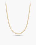 Marco Maveri Flat Snake Chain Necklace, Gold, 2 mm wide