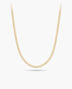 Marco Maveri Flat Snake Chain Necklace, Gold, 2 mm wide