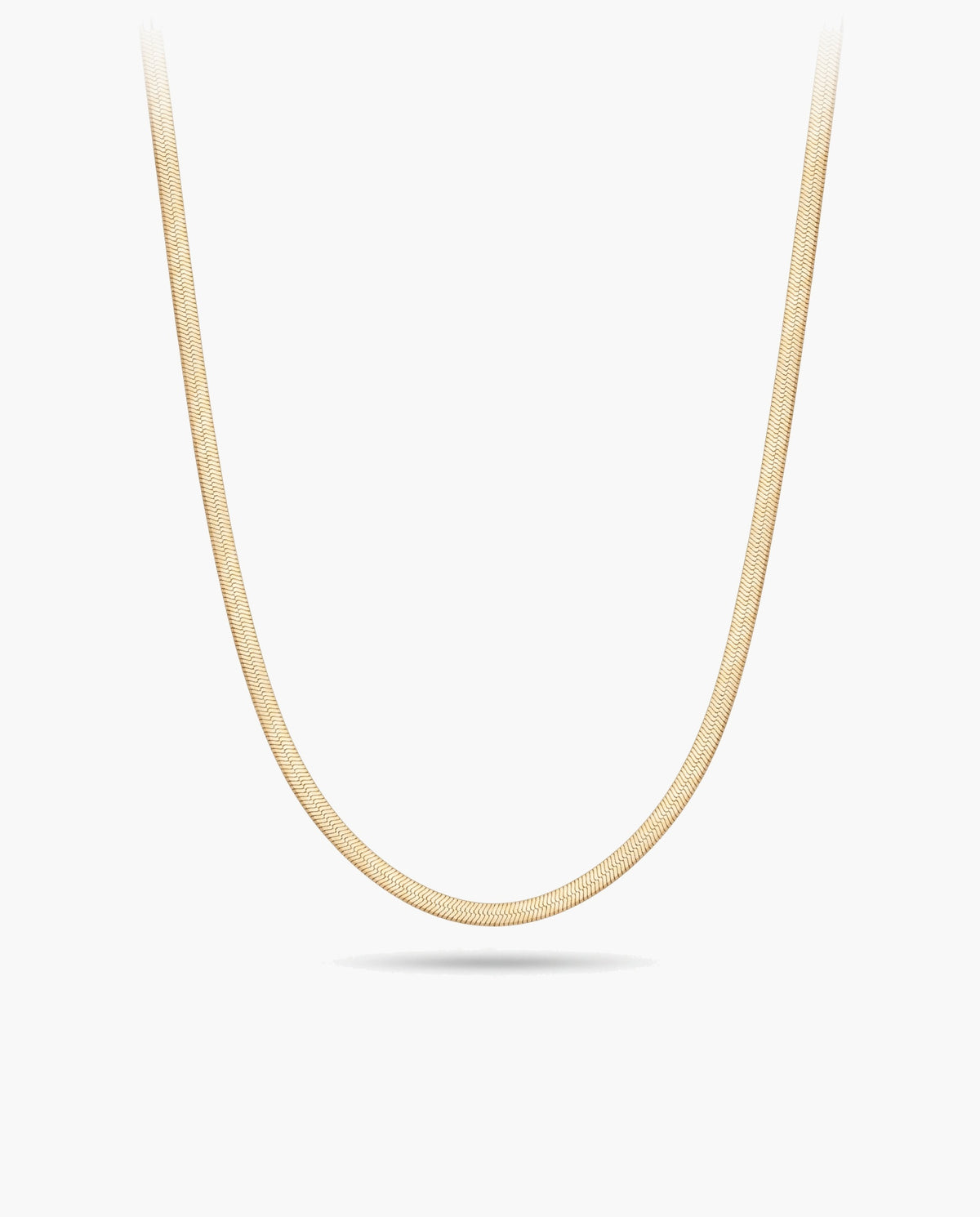 Marco Maveri Flat Snake Chain Necklace, Gold, 2 mm wide