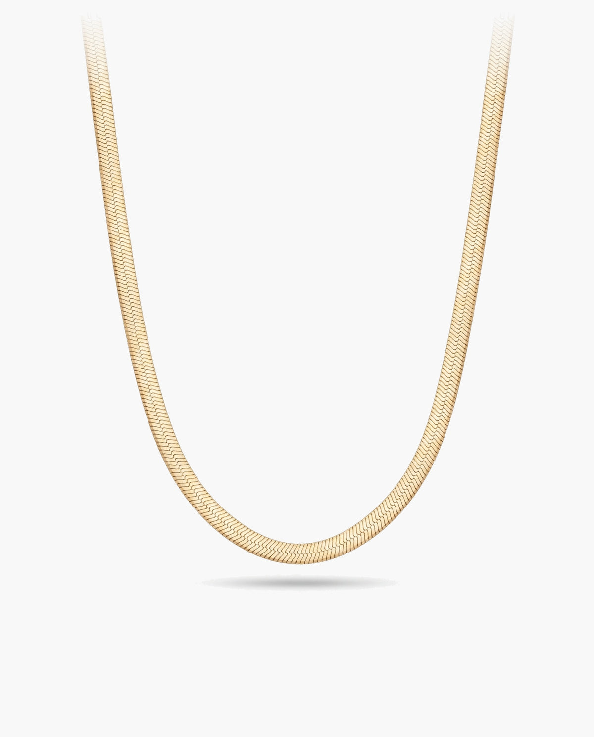 Marco Maveri Flat Snake Chain Necklace, Gold, 3 mm wide