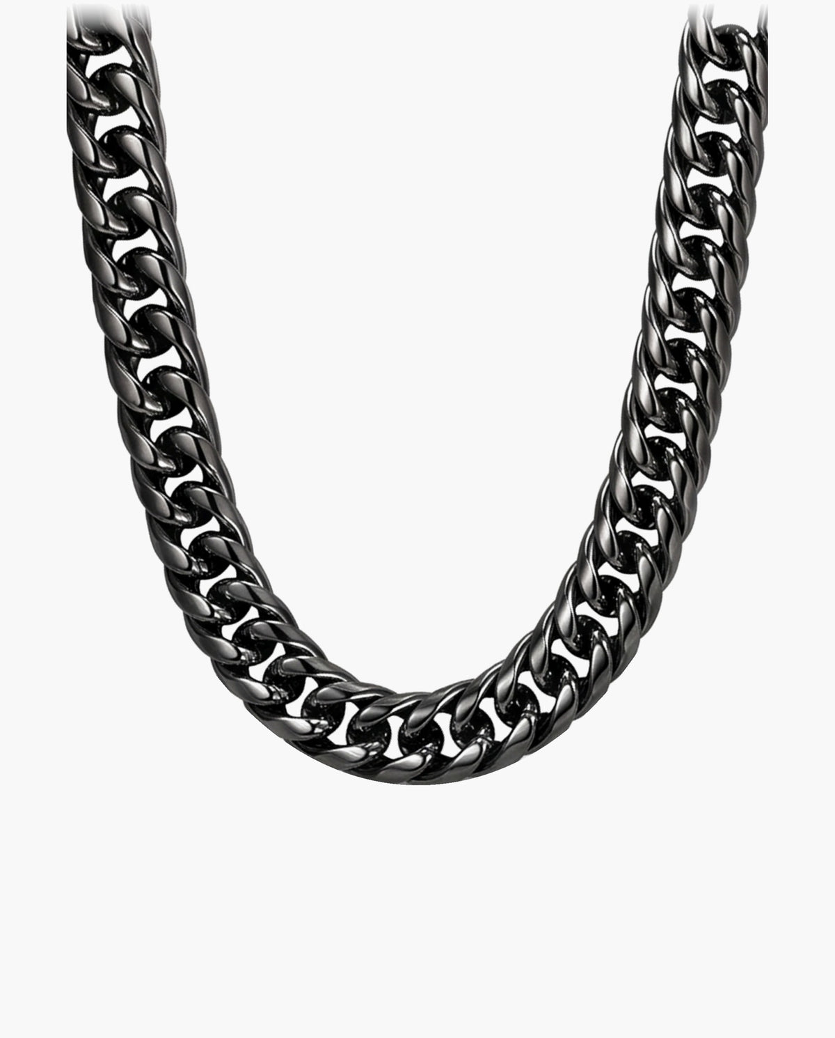 Marco Maveri Franco Link Chain Necklace, Black, 13 mm wide