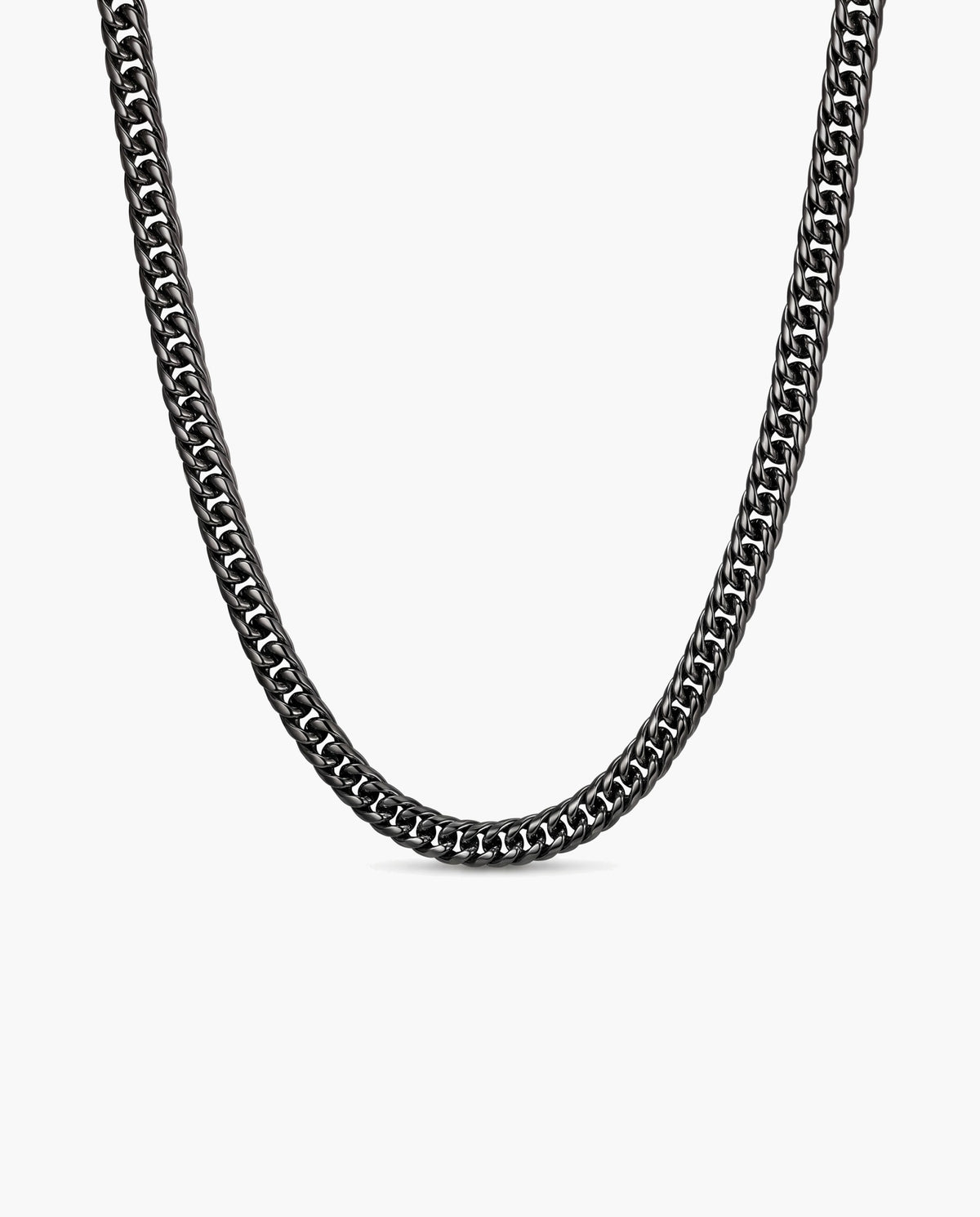 Marco Maveri Franco Link Chain Necklace, Black, 6 mm wide