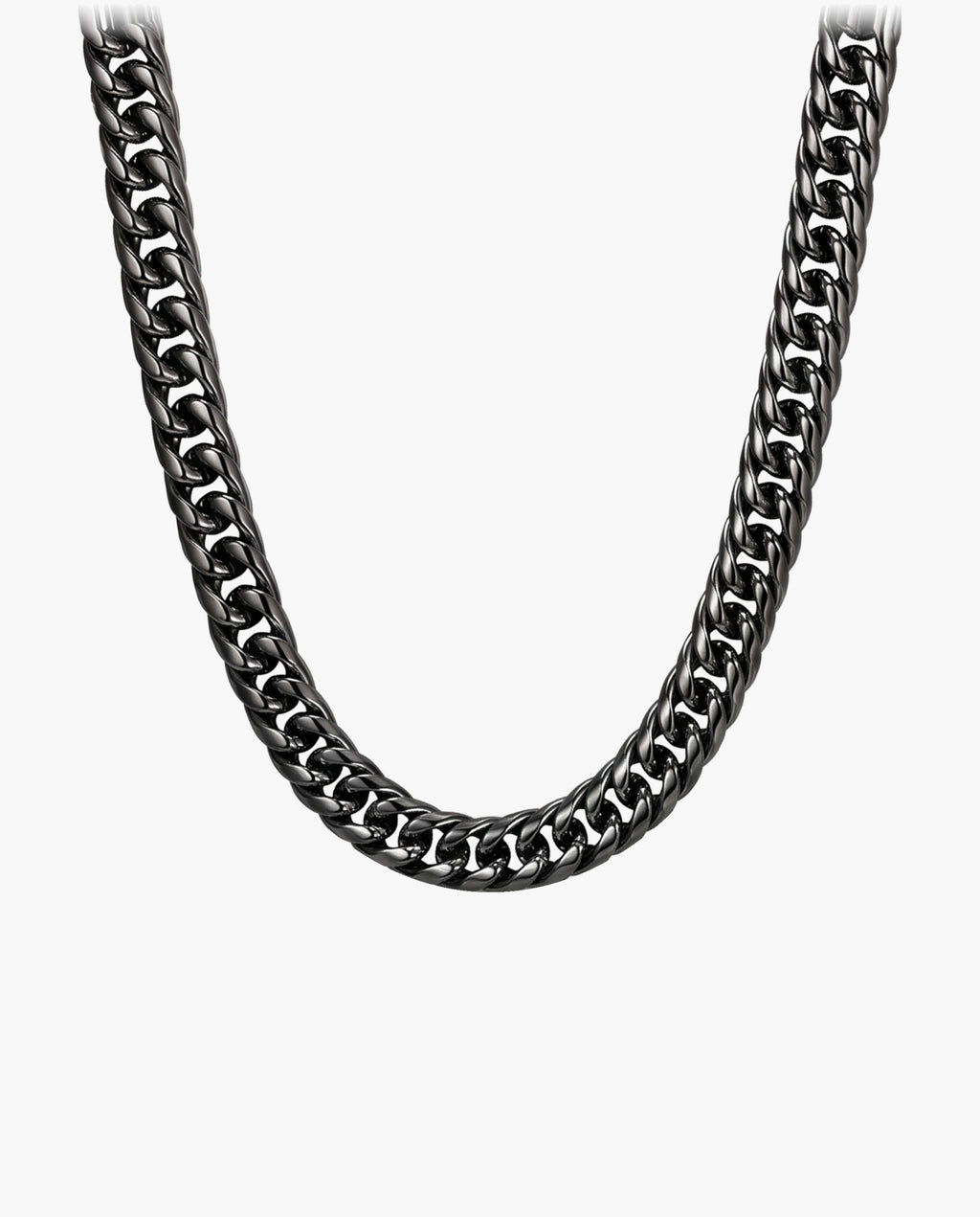 Marco Maveri Franco Link Chain Necklace, Black, 9 mm wide