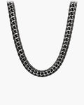 Marco Maveri Franco Link Chain Necklace, Black, 9 mm wide