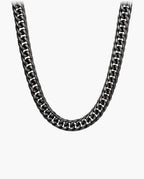 Marco Maveri Franco Link Chain Necklace, Black, 9 mm wide