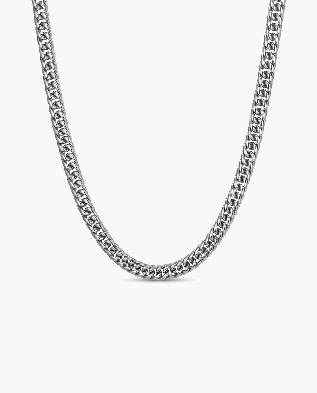 Marco Maveri Franco Link Chain Necklace, Silver, 6 mm wide