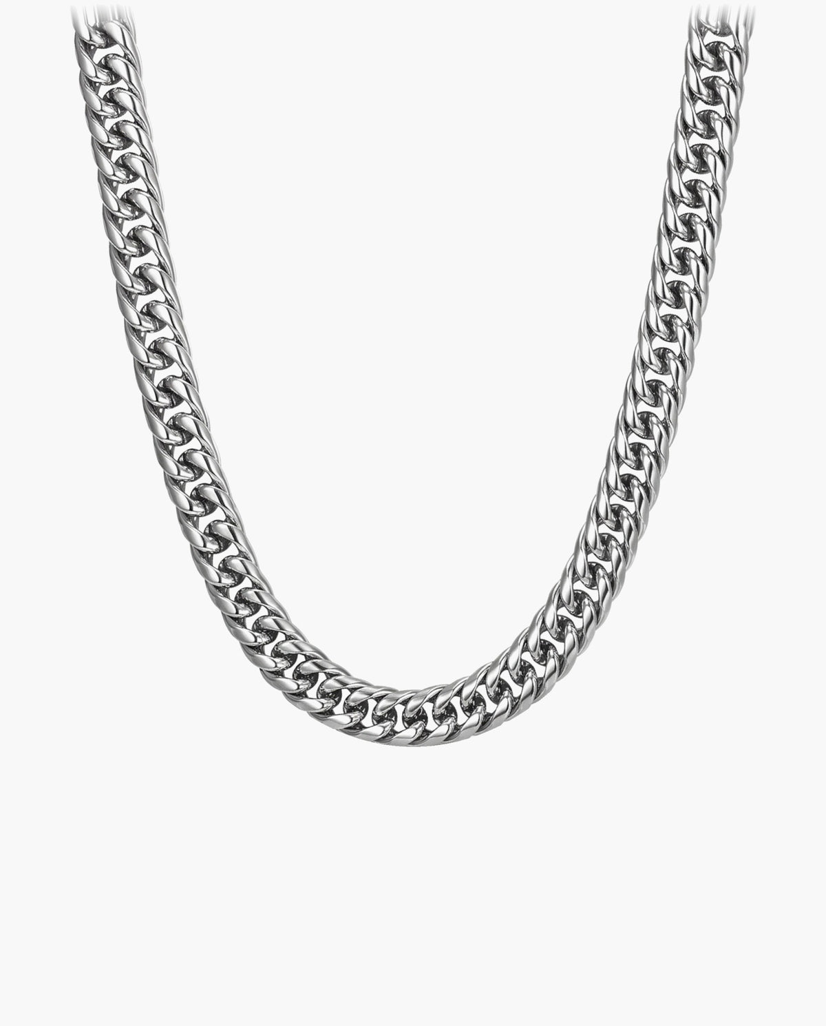 Marco Maveri Franco Link Chain Necklace, Silver, 9 mm wide