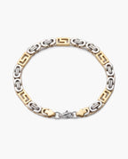 Marco Maveri Geometric Link Byzantine Bracelet, Silver / Gold