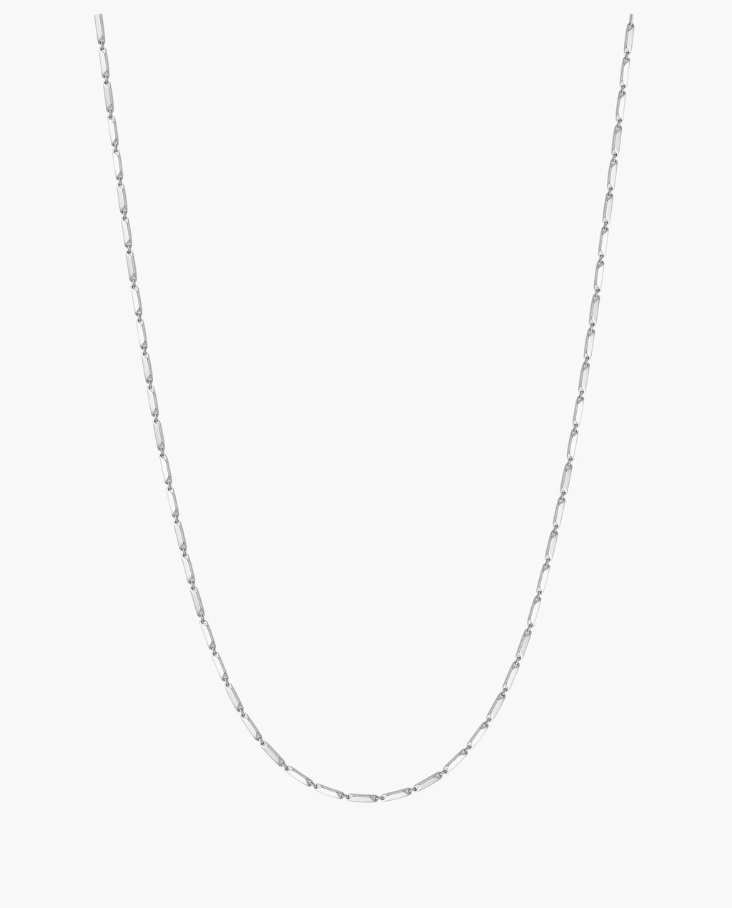 Marco Maveri Geometric Link Chain in Stainless Steel, Silver, 2 mm wide
