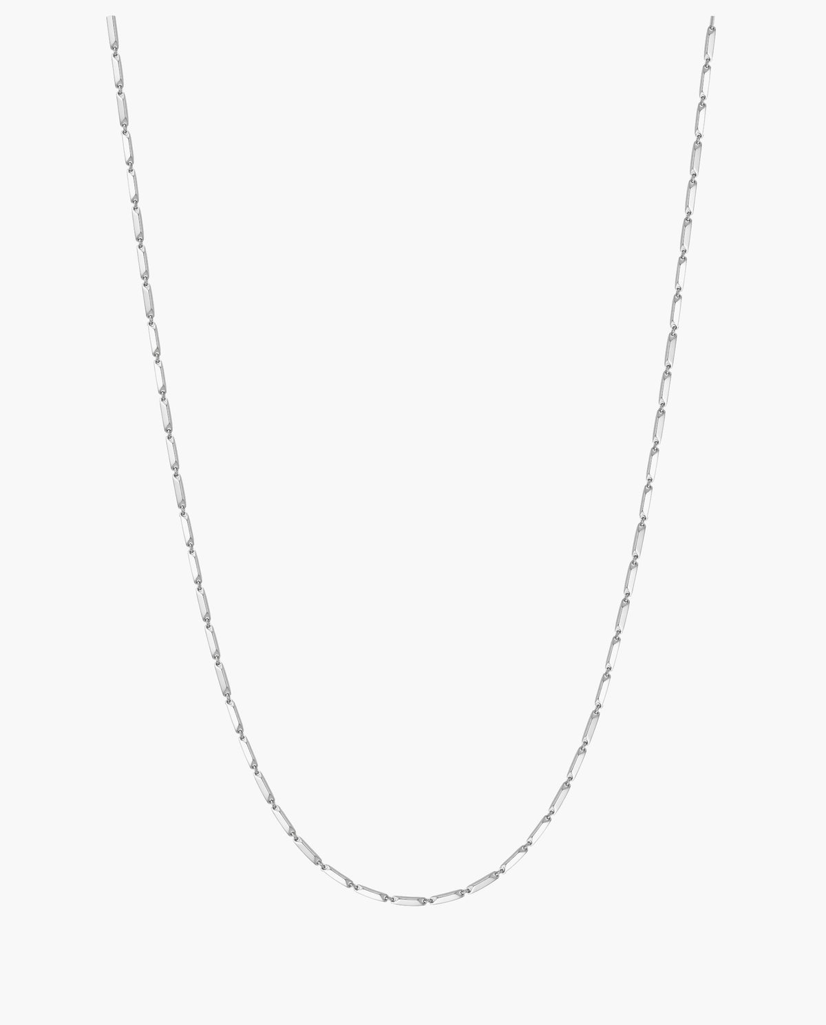 Marco Maveri Geometric Link Chain in Stainless Steel, Silver, 2 mm wide