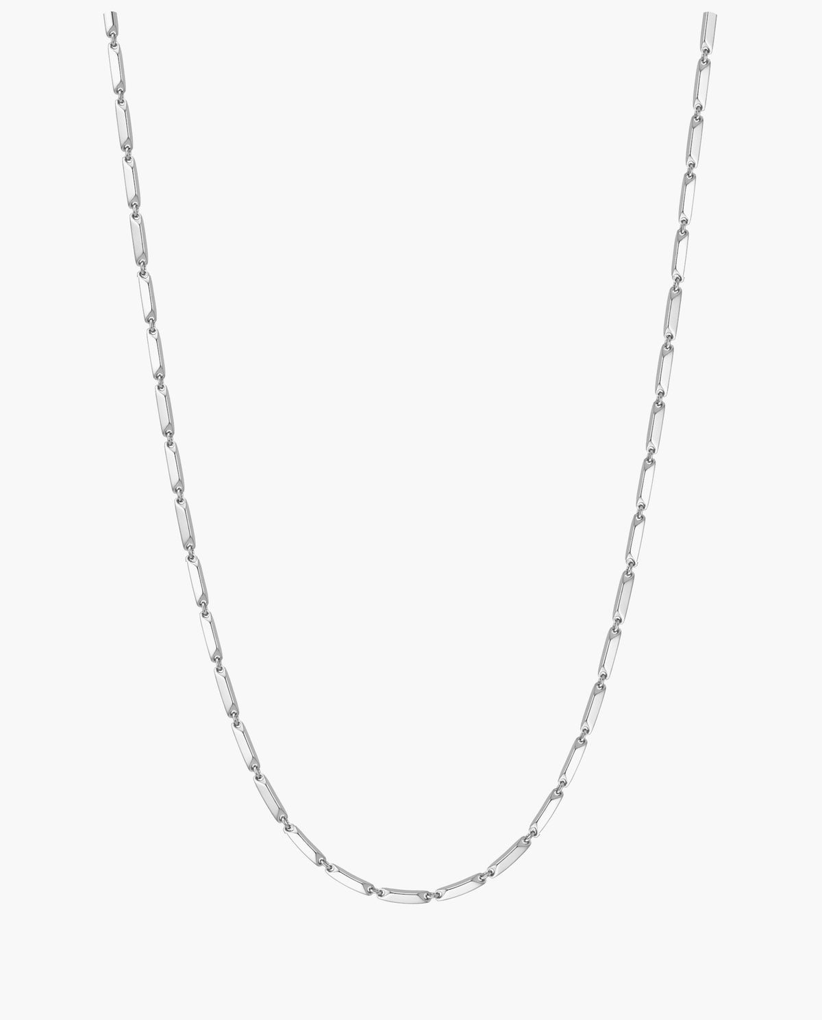 Marco Maveri Geometric Link Chain in Stainless Steel, Silver, 3 mm wide