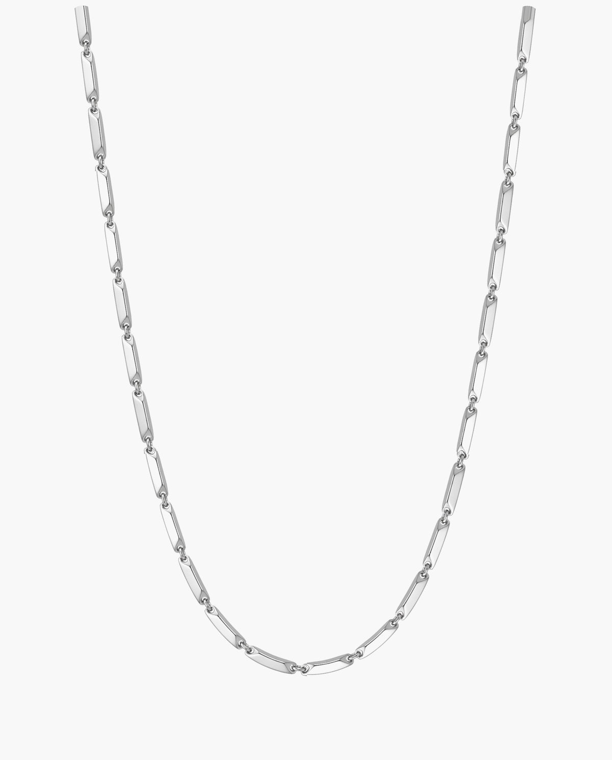 Marco Maveri Geometric Link Chain in Stainless Steel, Silver, 4 mm wide