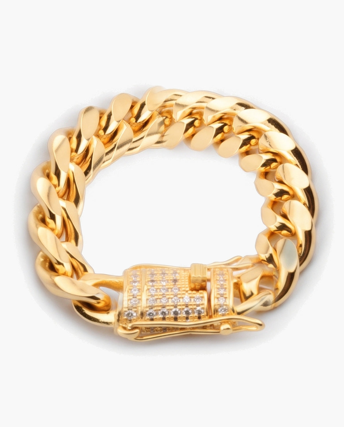 Marco Maveri Gold-Tone Cuban Link Bracelet, Gold, 14 mm wide
