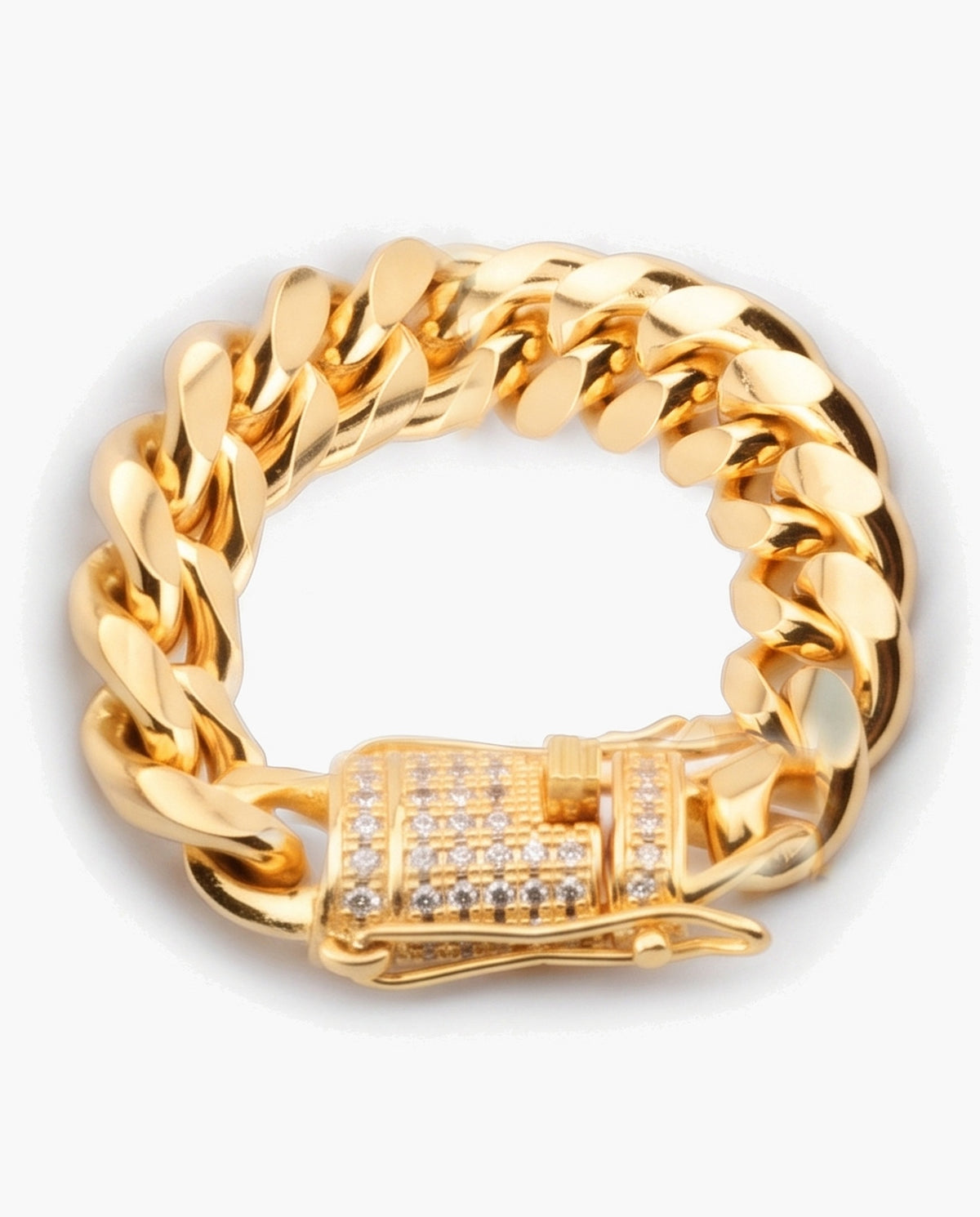 Marco Maveri Gold-Tone Cuban Link Bracelet, Gold, 16 mm wide