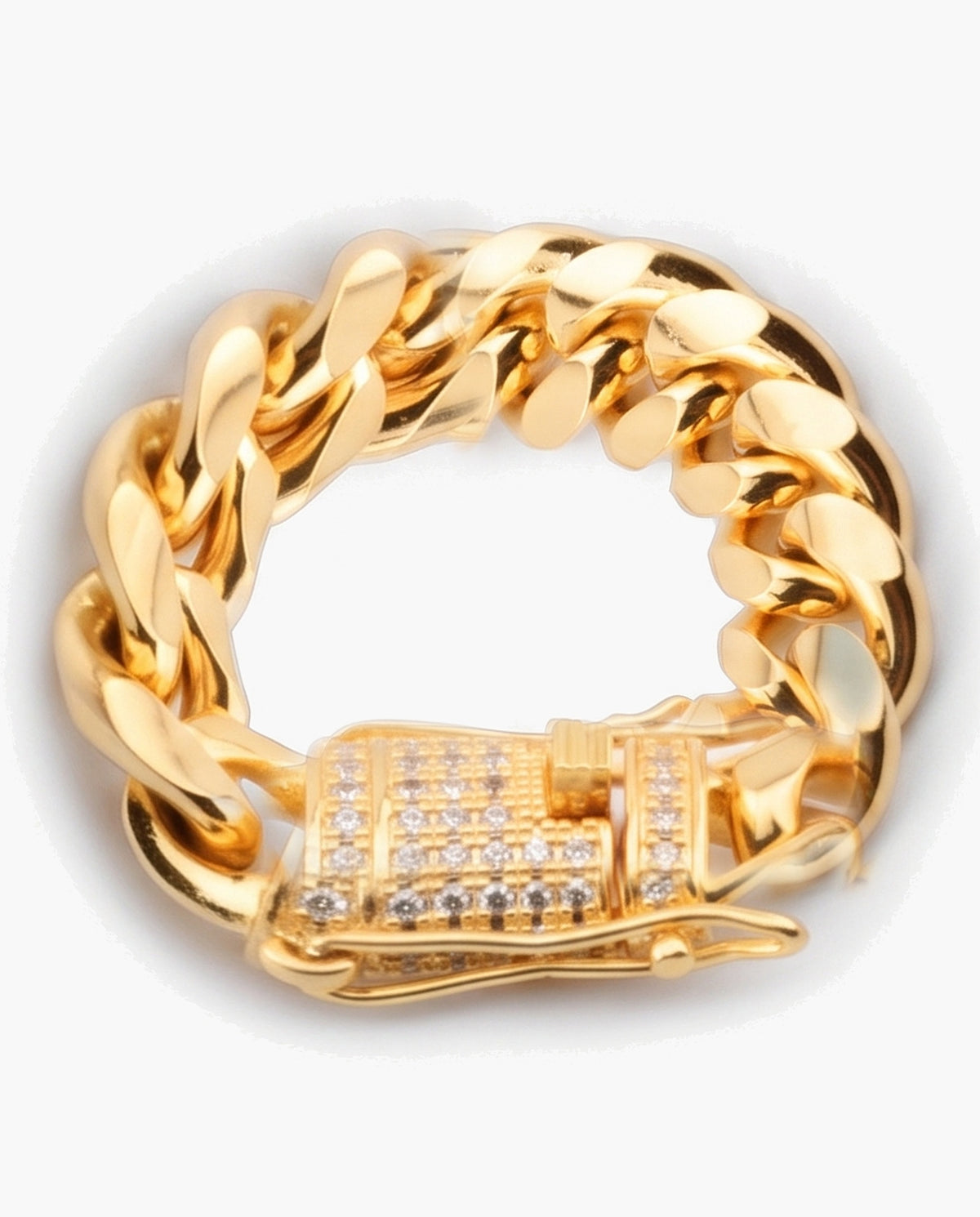 Marco Maveri Gold-Tone Cuban Link Bracelet, Gold, 18 mm wide