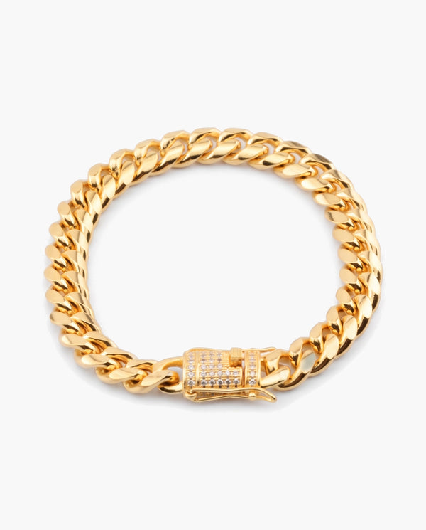 Marco Maveri Gold-Tone Cuban Link Bracelet, Gold, 8 mm wide