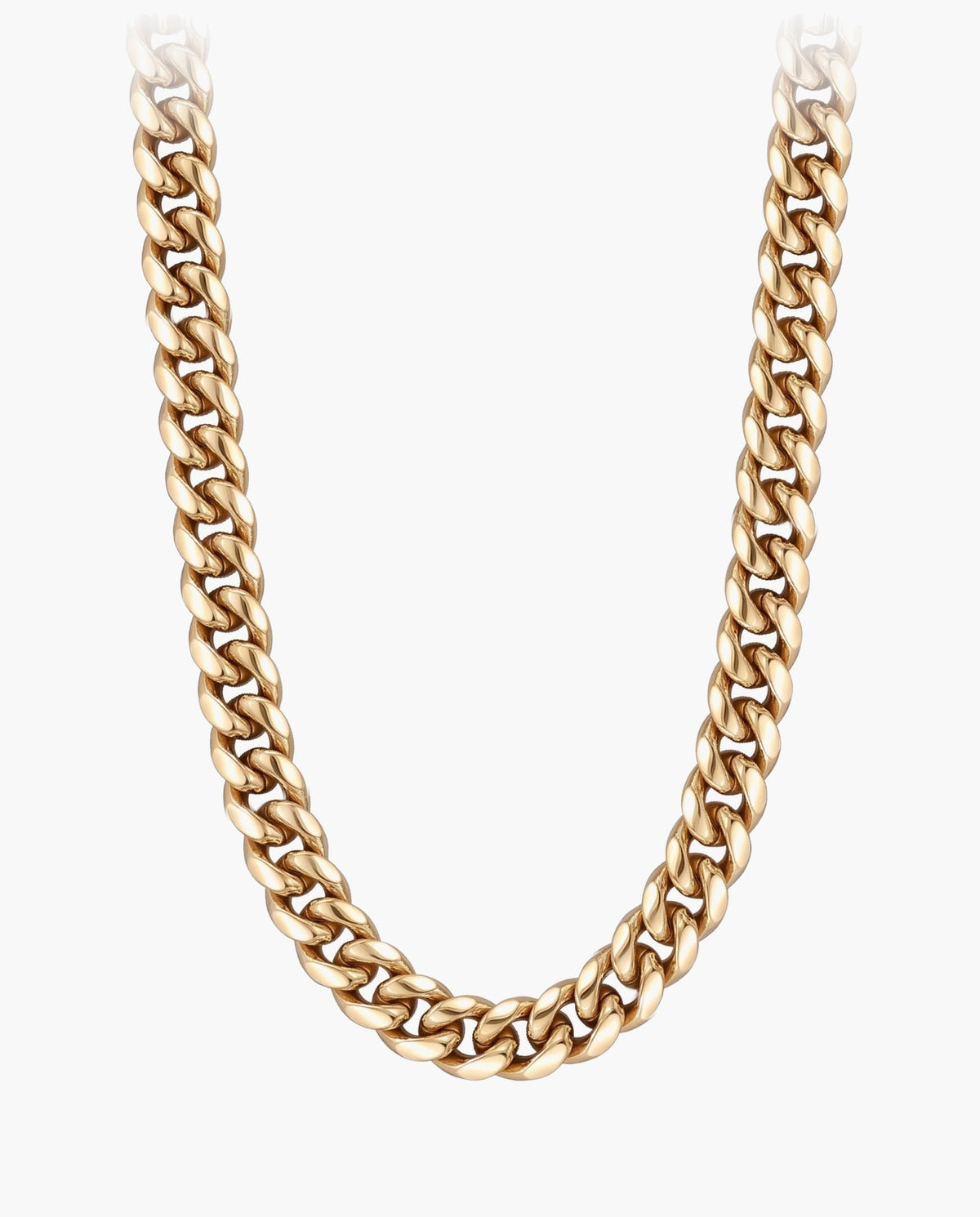 Marco Maveri Heavy Curb Chain Necklace, Gold, 10 mm wide