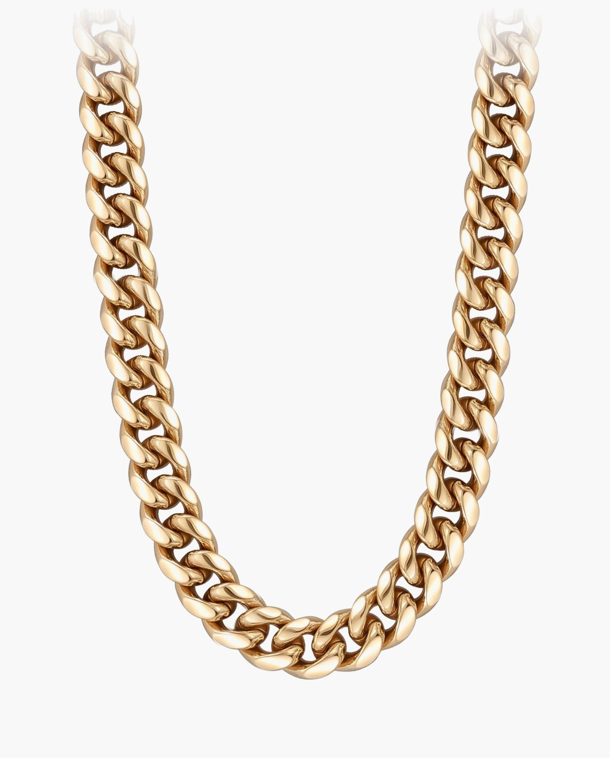 Marco Maveri Heavy Curb Chain Necklace, Gold, 12 mm wide