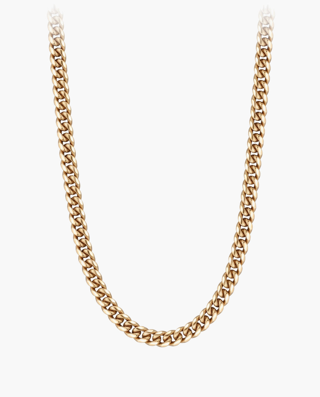 Marco Maveri Heavy Curb Chain Necklace, Gold, 6 mm wide