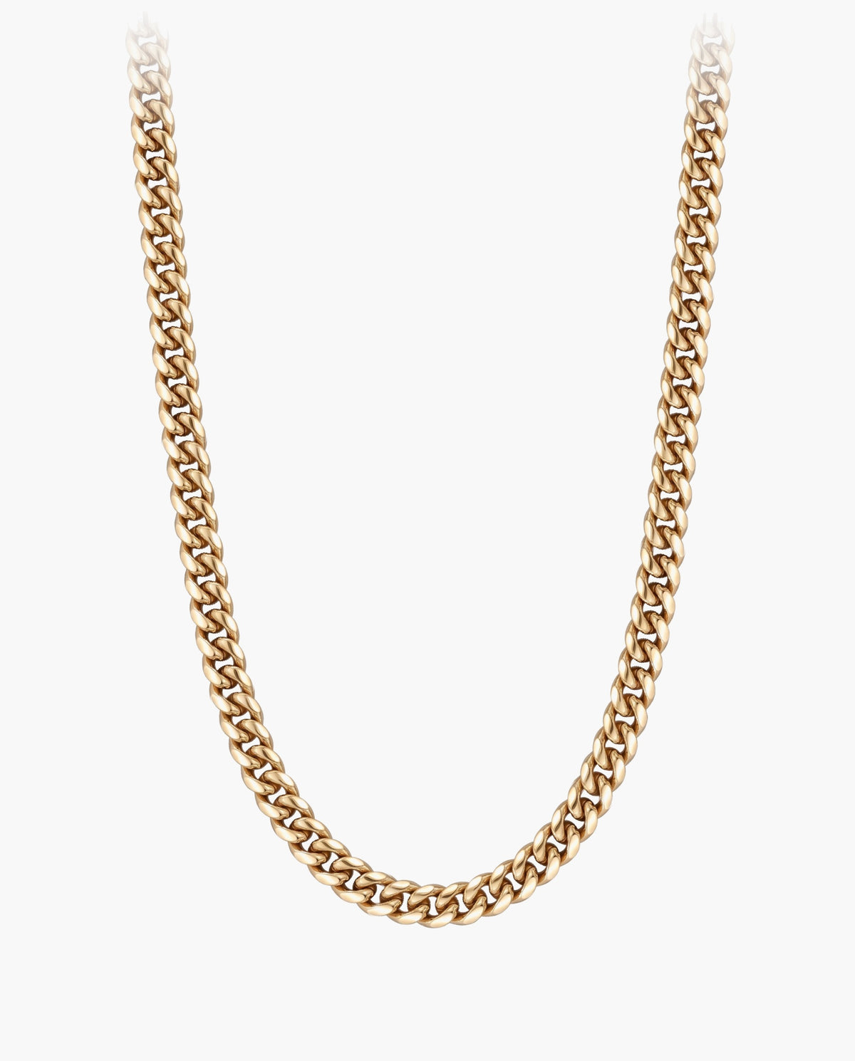 Marco Maveri Heavy Curb Chain Necklace, Gold, 6 mm wide