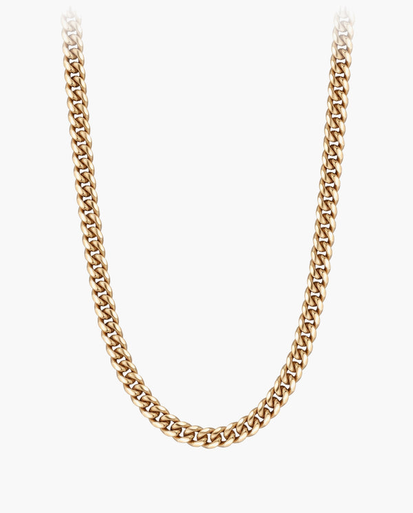 Marco Maveri Heavy Curb Chain Necklace, Gold, 6 mm wide
