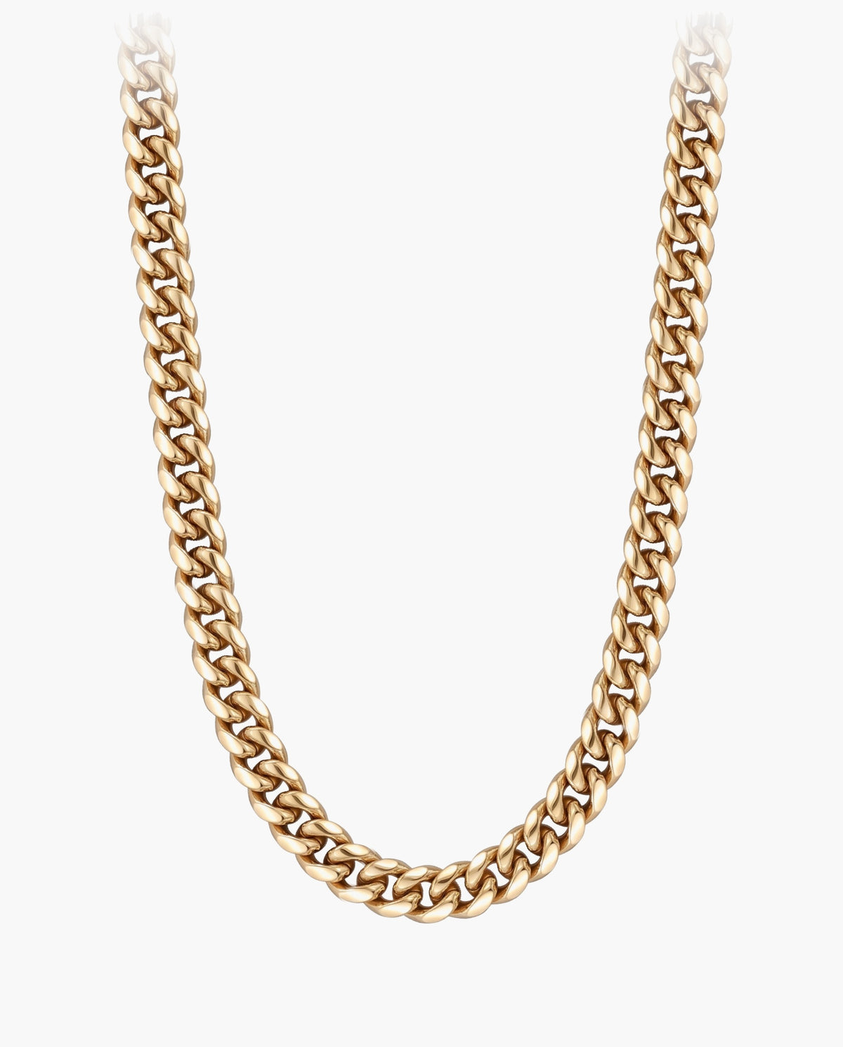 Marco Maveri Heavy Curb Chain Necklace, Gold, 8 mm wide