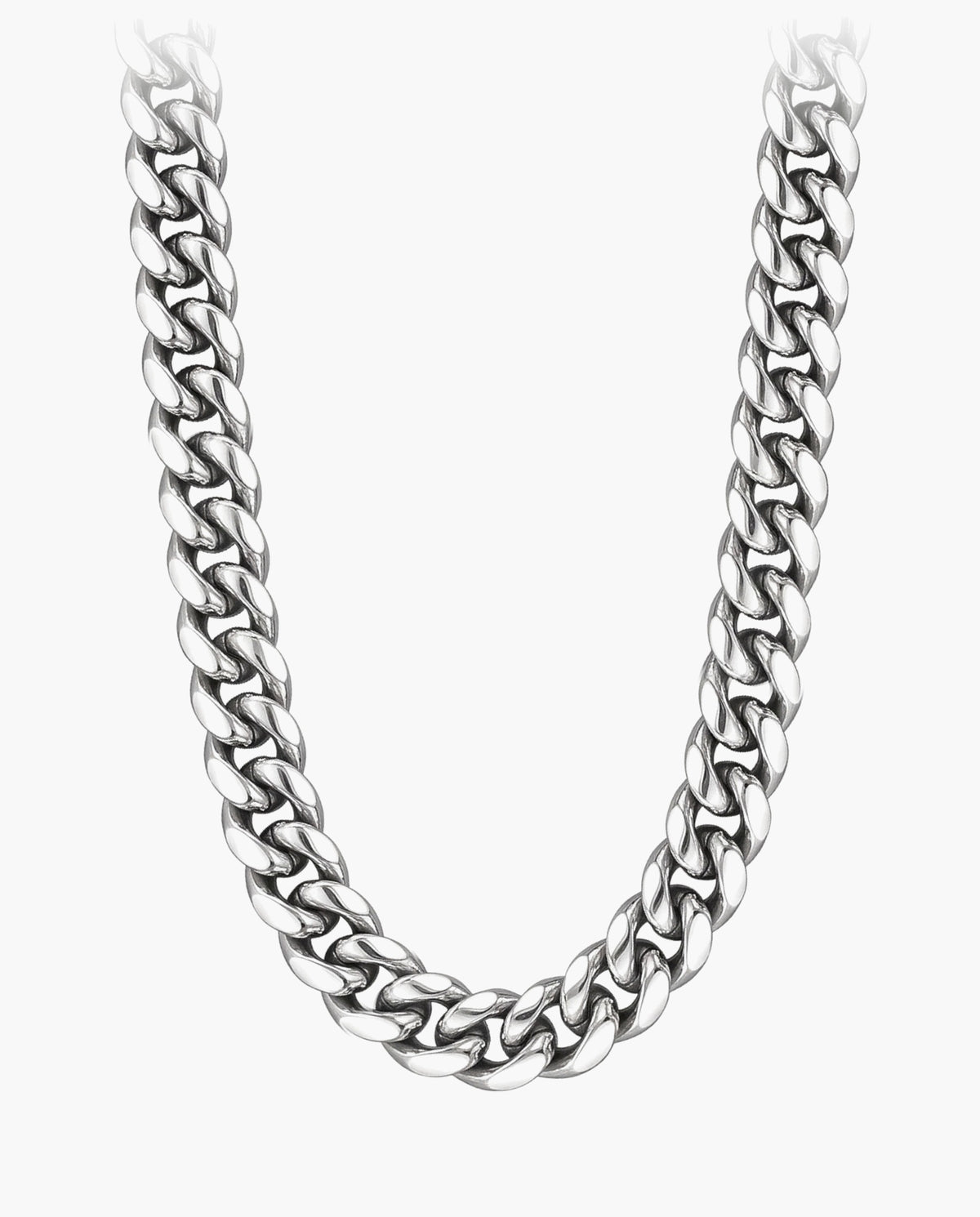 Marco Maveri Heavy Curb Chain Necklace, Silver, 12 mm wide