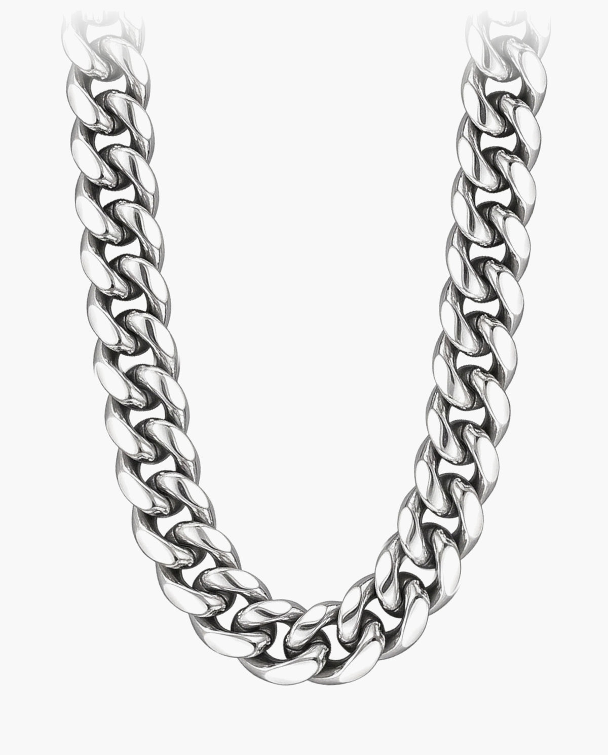 Marco Maveri Heavy Curb Chain Necklace, Silver, 16 mm wide