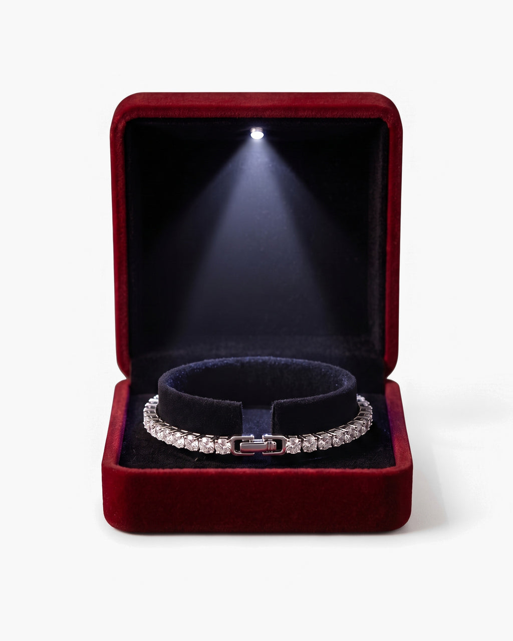 Marco Maveri Light Box bracelet box with a bracelet inside, LED on
