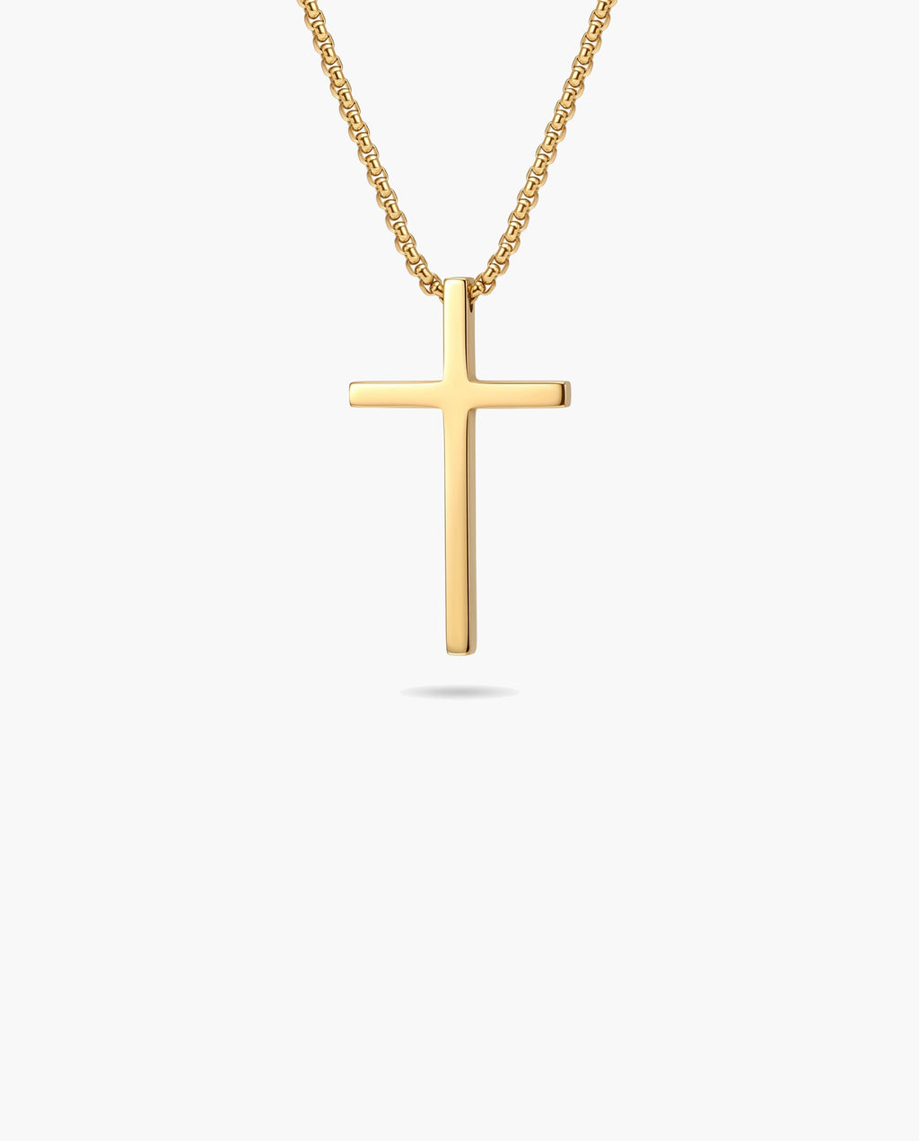 Marco Maveri Minimalist Cross Pendant Necklace, Gold