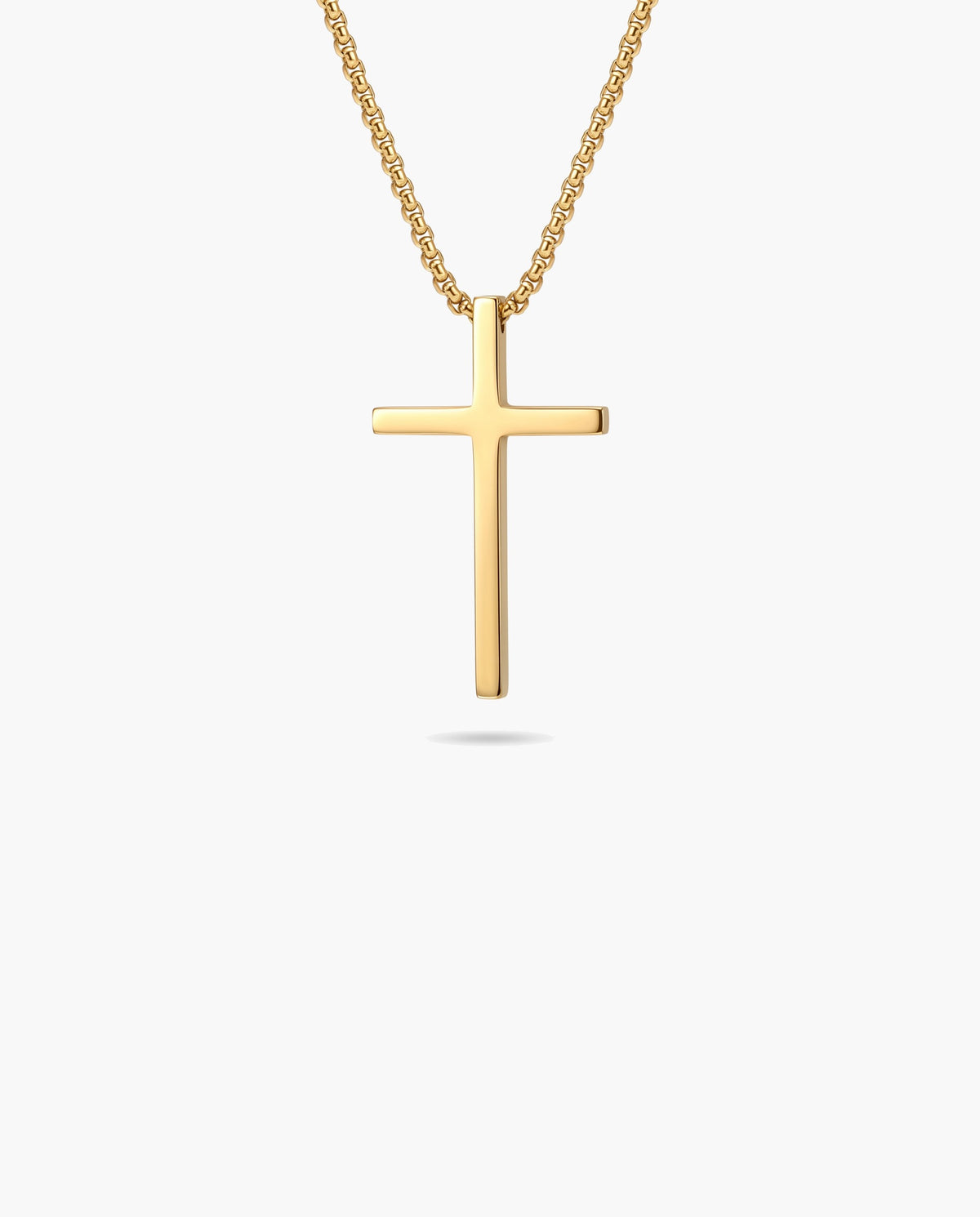 Marco Maveri Minimalist Cross Pendant Necklace, Gold