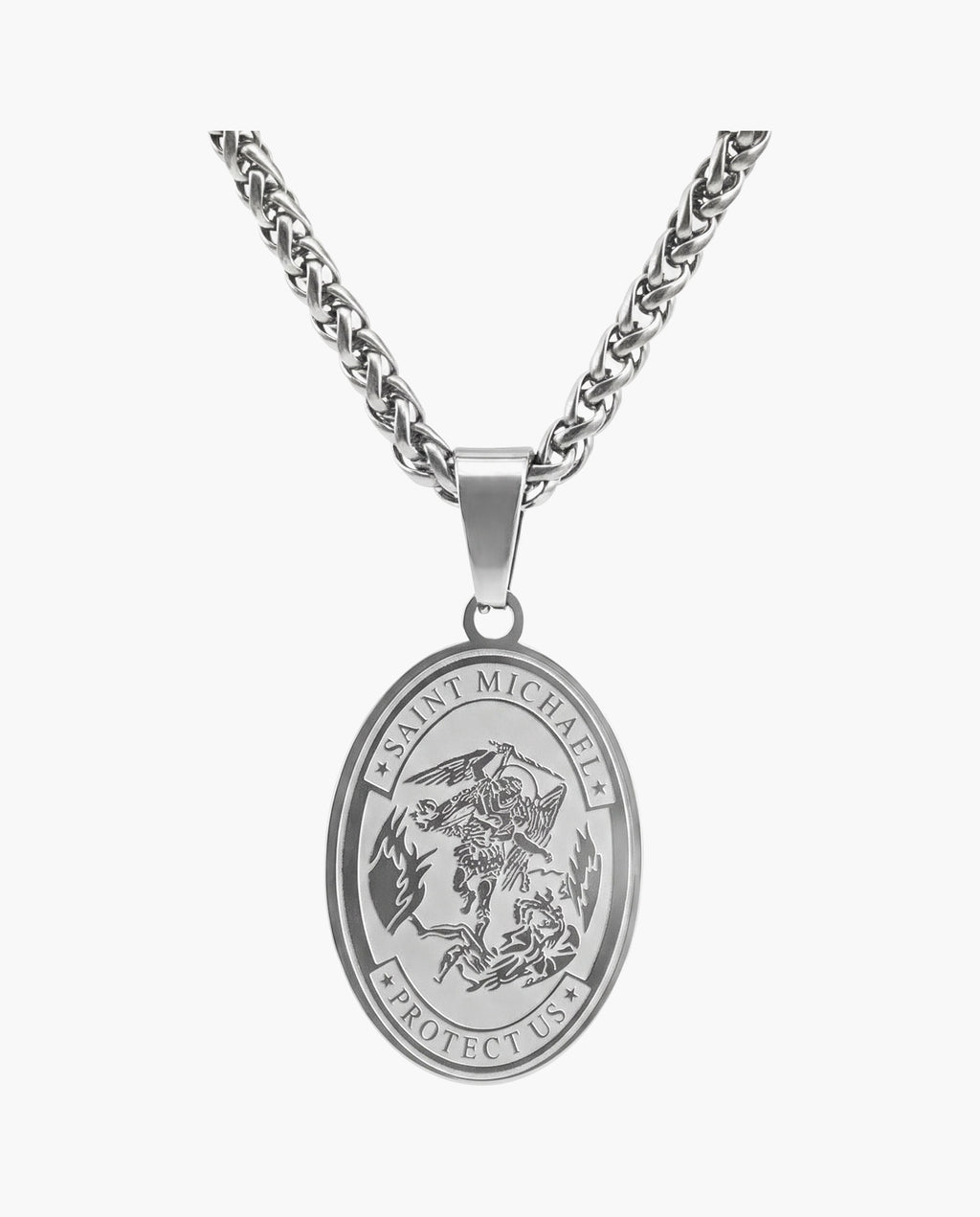 Marco Maveri Oval Medallion Pendant Necklace, Silver