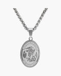 Marco Maveri Oval Medallion Pendant Necklace, Silver