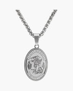 Marco Maveri Oval Medallion Pendant Necklace, Silver