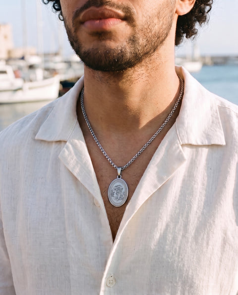 Oval Medallion Pendant Necklace